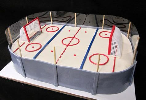 Hockey Birthday Cake, Hockey Cakes, Hockey Birthday Parties, Sports Cakes, Hockey Party, Hockey Birthday, Cake Boutique, 4th Birthday Cakes, Sport Cakes