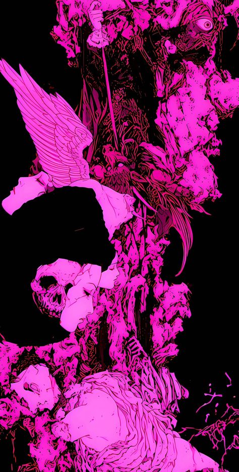 Cybersigilism Wallpaper Iphone, Wallpaper Backgrounds Goth, Gothic Pink Wallpaper, Dark And Pink Aesthetic, Demon Wallpaper Aesthetic, Pink Dark Wallpaper, Pink And Black Aesthetic Wallpaper, Black And Pink Wallpaper Aesthetic, Pink Goth Aesthetic Wallpaper