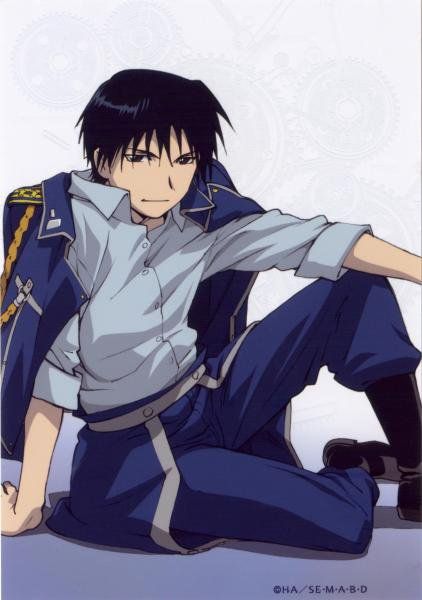 Roy Mustang from Fullmetal Alchemist...pinned him before (I think) but this pic has that "out of uniform" look Fma Art, Colonel Mustang, Olivier Mira Armstrong, Baka To Test, Riza Hawkeye, Full Metal Alchemist, Roy Mustang, Edward Elric, Fullmetal Alchemist Brotherhood