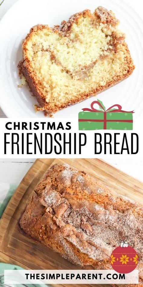 Cinnamon Amish Friendship Bread, Amish Friendship Bread No Starter, Amish Cinnamon Bread Starter, Christmas Cinnamon Bread, Sweet Breads For Christmas Gifts, Christmas Breads For Gifts, Amish Cinnamon Bread Recipe, Amish Dishes, Amish Friendship Starter