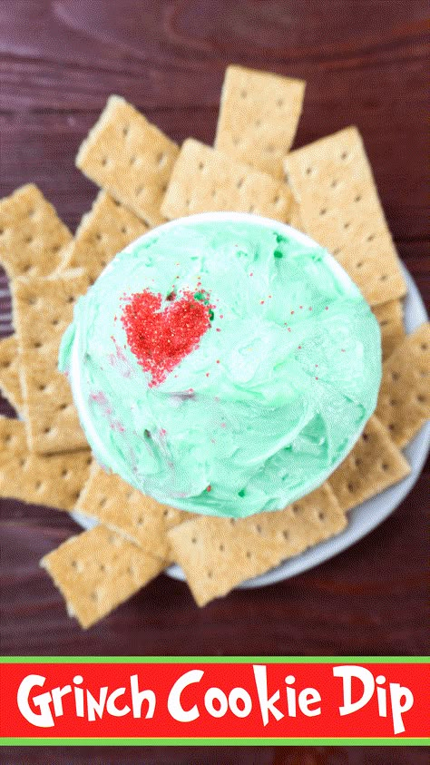 Grinch Dessert Ideas, Grinch Snack, Grinch Cookie, Movie Watching Party, Cookie Dip, Holiday Dips, Theme Snack, Grinch Movie, Christmas Dip