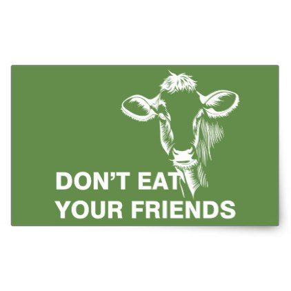 Veganism Rectangular Sticker - vegan personalize diy customize unique Vegan Poster, Vegan Aesthetic, Reasons To Go Vegan, Vegan Vibes, Dog Angel, Animal Conservation, Vegan Quotes, Pets Diy, Happy Earth