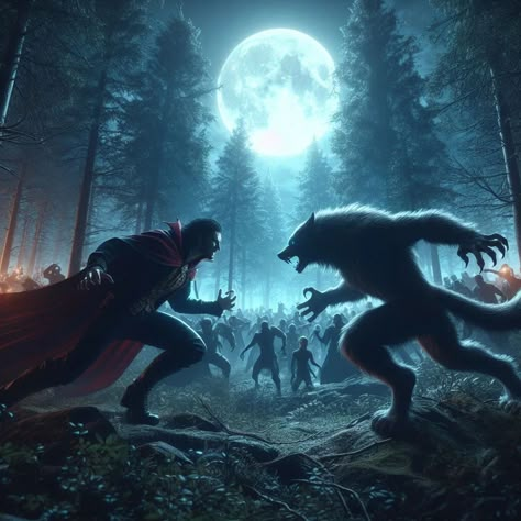 Dive into the heart of darkness with the most epic battle of all time! Vampires and werewolves collide in a thrilling showdown that will leave you on the edge of your seat. Don't miss out on the action! #EpicBattle #VampiresVsWerewolves #SupernaturalShowdown #InstaEpic #FantasyFight #VampireWar #WerewolfClash #InstaDrama #BattleOfLegends Vampire Werewolf Hybrid, Werewolf And Vampire, Werewolves Art, Vampire And Werewolf, Vampire Wolf, Werewolf Warrior, Werewolf Vs Vampire, Alex Volkov, Vampire Werewolf