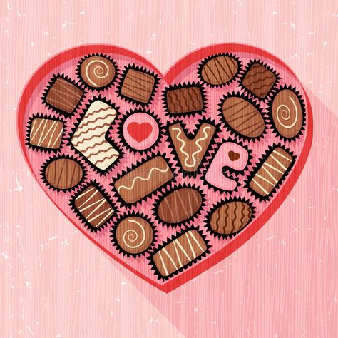 Valentines day candy. Fancy chocolates in heart shaped box for valentines day , #AD, #candy, #Fancy, #Valentines, #day, #chocolates #ad Box For Valentines, Valentines Day Illustration, Valentines Day Doodles, Valentine Drawing, Valentines Day Candy, Valentines Day Bears, Valentine's Day Illustration, Valentines Illustration, Heart Shaped Candy