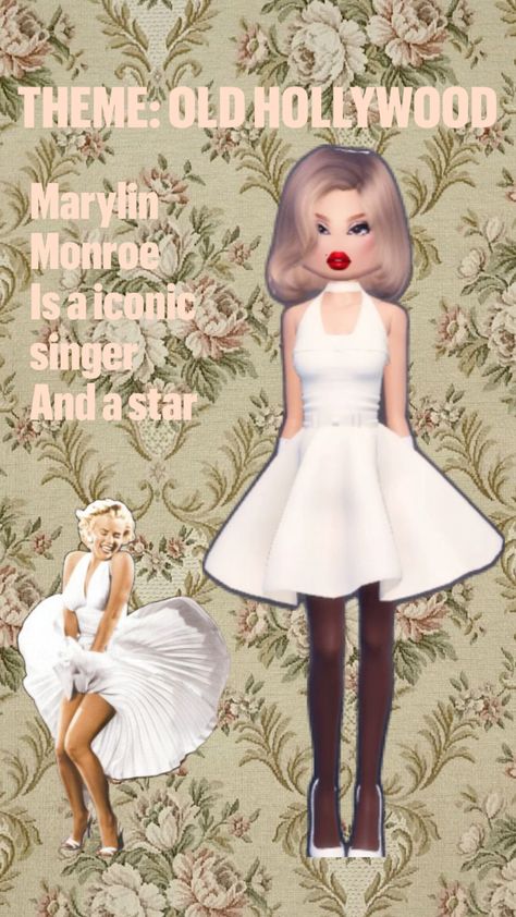 @slaygurl💗💞💕💓 Marylin Monroe Dress, Musical Dress, Old Hollywood Theme, Old Hollywood Dress, Cute Family Pictures, Monroe Dress, Hollywood Dress, Hollywood Theme, Comic Style Art