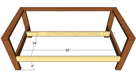 Outdoor sofa plans | HowToSpecialist - How to Build, Step by Step DIY Plans Outdoor Sofa Plans, Outdoor Sofa Diy, Bed Frame Twin, Build A Loft Bed, Bed Frame Plans, Loft Bed Plans, Twin Size Bed Frame, Diy Furniture Decor, Diy Bed Frame