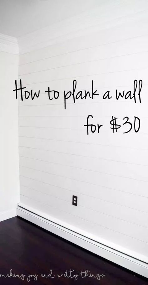 Diy Plank Wall, Remodeling Hacks, Shiplap Wall Diy, Wood Plank Walls, Wood Walls, Diy Shiplap, Diy Wand, Plank Walls, Up House