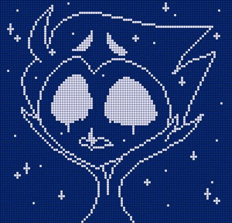 Crochet Helluva Boss, Helluva Boss Crochet, Helluva Boss Pixel Art, Giffany Gravity Falls, Pixel Art Templates, Pixel Art Grid, Anime Pixel Art, Pixel Crochet, Minecraft Pixel Art