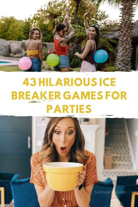 43 Hilarious Ice Breaker Games for Parties - Fun Party Pop Games For Meetings, Ice Breaker For Teens, Ice Breakers For Women, Adult Ice Breakers, Group Ice Breaker Games, Virtual Communication, Group Ice Breakers, Diwali Games, Ice Breaker Games For Adults