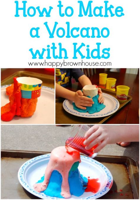 While we were studying rocks and volcanoes during one of our homeschool units, we made a simple volcano using household items. Making a volcano with kids is an easy and fun science activity. Little ones are fascinated by the fizzy 'lava' and can't wait to do the activity again. Materials small disposable paper cup playdough baking soda vinegar red food coloring. #science #kids #experiment #learning Iceland Crafts, Simple Volcano, Volcano Crafts, Make A Volcano, Making A Volcano, Homeschool Units, Volcano Experiment, Weather Unit, Kid Science