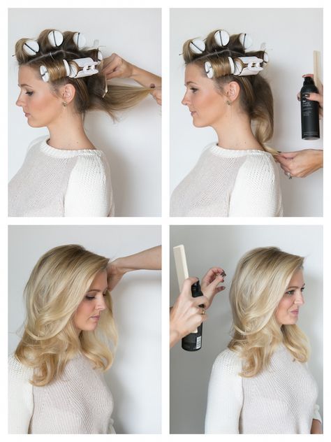 Rollers Tutorial, Hair Rollers Tutorial, Hot Roll, Hot Rollers Hair, Pageant Hair, Roll Hairstyle, Hot Rollers, Pinterest Hair, Peinados Fáciles Para Cabello Corto