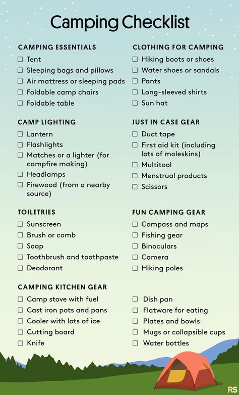 Camping Essentials List For Women, How To Pack Light For Camping, Camping In Camper, Things To Make While Camping, Camping Trips Ideas, Hike In Camping, Camping Basics Packing Lists, Camping Totes Checklist, Camping Packing Checklist