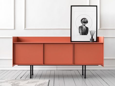 Ruang Tv, Lacquered Sideboard, Credenza Design, Side Board, Sideboard Designs, Design Del Prodotto, White Room, Furniture Inspiration, Casegoods