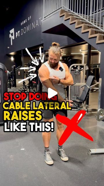 Jake - Lifestyle Coach on Instagram: "❌Stop doing cable lateral raises this way! Do this instead! . ⚠️The cables offer us an exceptional opportunity to challenge the shoulder in its lengthened range, because we can change where the resistance is coming from with the pulley system. . 👉DBs offer us to challenge those shoulders in the mid to shortened range to a great degree and are an amazing movement, but the cables allow us to take it to the next level and challenge that lengthened range. This is what a lot of people don’t hit when they train delts. . ❗️Most research is pointing to the fact that overloading that lengthened range is what we should do and even maybe focus on it if our goal is muscle building. . 👉Watch the video as I explain how you should set it up correctly and get the mo Shoulder Cable Workout, Delts Workout, Tough Mudder Training, Cable Workout, Lifestyle Coach, Pulley System, Tough Mudder, Lateral Raises, Lifestyle Coaching