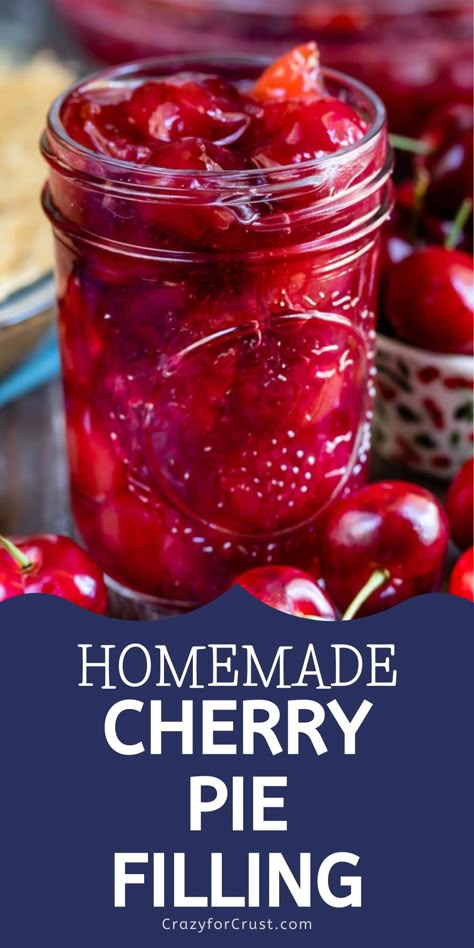 Cherry Pie Filling Recipe, Cherries Dessert, Tart Cherry Pie, Homemade Cherry Pie Filling, Cherry Pie Filling Recipes, Homemade Cherry Pie, Homemade Cherry Pies, Pie Fillings, Weight Watcher Desserts