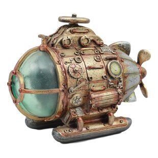 Steampunk Spaceship, Steampunk Submarine, Futuristic Steampunk, Steampunk Ship, Steampunk Airship, Steampunk House, Led Color Changing Lights, Fantasy Figurine, Steampunk Design