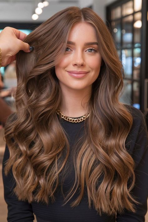 Dark Golden Hair Color, Hair Color Honey Brown Caramel, Honey Toned Balayage, Honey Light Brown Hair Caramel, Golden Brown Hair Color With Highlights, Gingerbread Brown Hair, Chocolate Brown With Honey Highlights, Copper Tones In Brown Hair, Honey Brown Balayage Hair