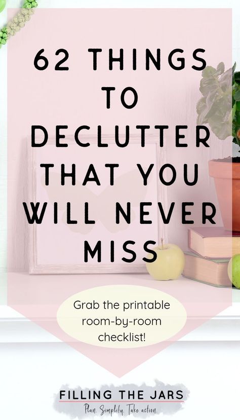 How To Reduce Clutter, Room By Room Checklist, Decluttering Checklist, Minimalism Living, Things To Declutter, 1000 Lifehacks, Declutter Bedroom, Room Checklist, Decluttering Inspiration