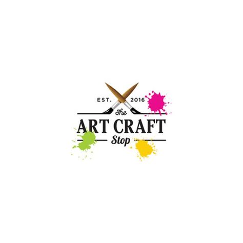 Art Studio Logo, Crafts Logo, Crafter Logo, Canva Course, Art Logo Ideas, Wall Signage, Invitation Fonts, Craft Logo, Shopping Quotes