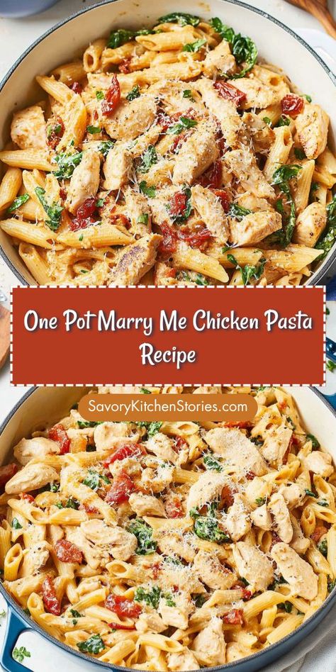 Looking for a deliciously simple dinner that impresses? Our One Pot Marry Me Chicken Pasta Recipe combines tender chicken breast with creamy pasta for a romantic meal. Save this recipe for an easy weeknight dinner that will have everyone asking for seconds! Chicken Breast Pasta Recipes, Easy Marry Me Chicken, Chicken Breast Pasta, Marry Me Chicken Pasta, Marry Me Chicken Recipe, Chicken Breast Crockpot Recipes, Crockpot Chicken Breast, Marry Me Chicken, Romantic Meals