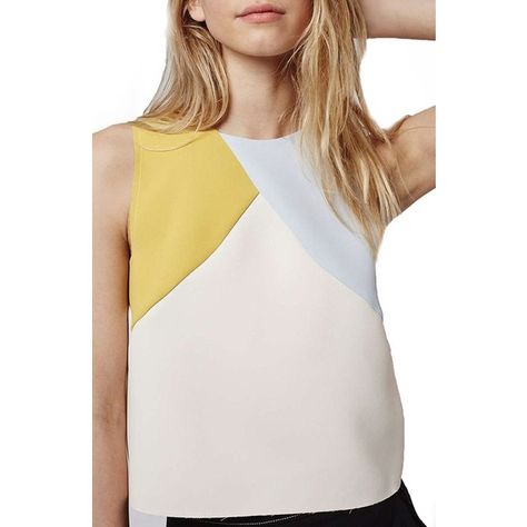 Topshop Colorblock Shell (£50) ❤ liked on Polyvore featuring tops, cream, pink top, topshop tops, color block top, sleeveless tank and sleeveless tank tops Áo Blu, Colorblock Top, Shell Top, Nice Outfits, Color Block Top, Cheap Womens Clothing, Topshop Outfit, Colour Block, Dress Code