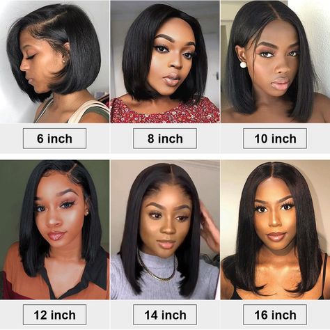 Nice Hairstyles, Short Human Hair Wigs, Remy Human Hair Wigs, Straight Bob, Afro Hair, Penteado Cabelo Curto, Short Bob Wigs, Lace Hair, Frontal Wig