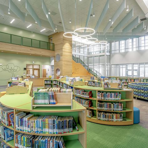 GHC | Pleasant Grove Elementary School Modern School Design, Middle School Library, Elementary School Architecture, Modern School, Middle School Libraries, Outdoor Play Areas, Teaching Methodology, Pleasant Grove, Innovation Centre