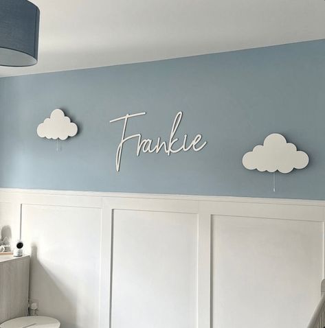 Creating a Magical Nursery on a Budget: My Journey and 21 Budget-Friendly Décor Finds - InspiredLiving Cot Decor, Light Blue Nursery, Small Room Nursery, Blue Boys Bedroom, Baby Blue Nursery, Playroom Decoration, Blue Nursery Boy, Scandi Nursery, Baby Boy Bedroom