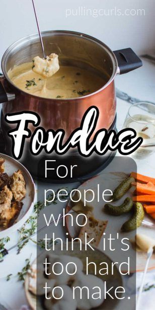 Fondue is NOT that hard -- come find out an easy way to make it for your Valentines | New Years | Christmas party! #fondue Cheese Fondue Alcohol Free, Cheese Fondue Platter, Fondue Recipes Non Alcohol, Fondue Dinner For Two, Cheese Fondue In Crockpot, Sauces For Fondue Dipping, Fun Fondue Ideas, Easy Cheese Fondue Recipes 3 Ingredients, Fondue Cheese Recipe Easy