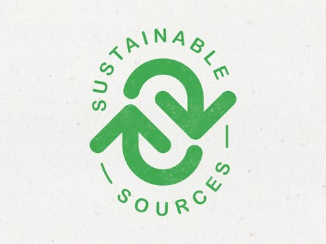 Sustainable Sources by Luk Ramon Logo Real Madrid, Eco Logo Design, Best Logo Maker, Recycle Logo, Eco Brand, Eco Logo, Beautiful Logos Design, Logo Luxury, Logo Type