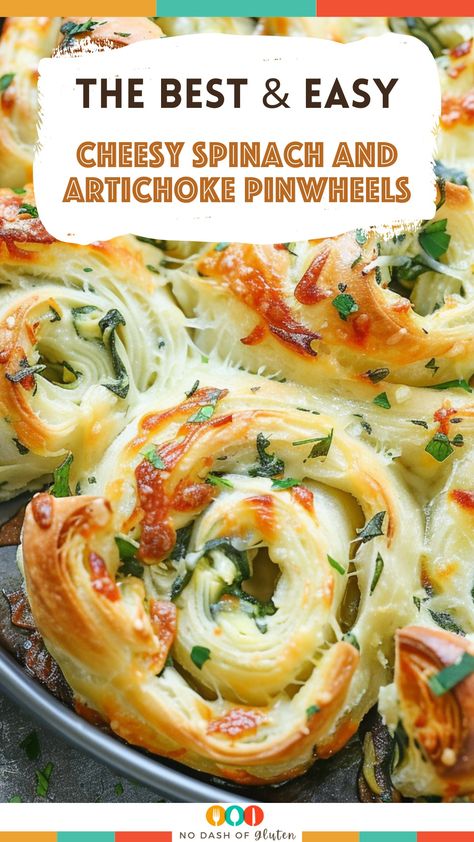 Whip up these irresistible Cheesy Spinach and Artichoke Pinwheels for your next gathering! Easy, delicious, and sure to impress. Get the full recipe now and wow your guests with this delightful appetizer! Spinach And Artichoke Pinwheels, Artichoke Pinwheels, Spinach Artichoke Recipes, Spinach Pinwheels, Spinach Appetizers, Artichoke Appetizer, Pool Food, Heavy Appetizers, Cucumber Dip