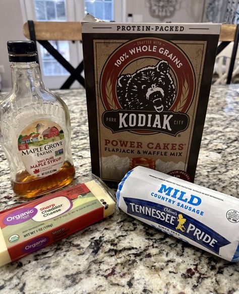 Protein Pancake Mcgriddle, Kodiak Sausage Cheese Muffins, Kodiak Breakfast Casserole, Pancake Muffins Kodiak Cakes, Maple Sausage Pancake Muffins, Kodiak Cake Recipes Savory, Sausage Balls Kodiak Cakes, Kodiak Pancake Mix Scones, Kodiak Baked Pancake