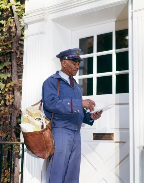 Postal Uniform, Sack Suit, Dark Blue Coat, Postman Bag, Men's Uniforms, Alfred Eisenstaedt, Office Uniform, Mail Carrier, Workwear Vintage