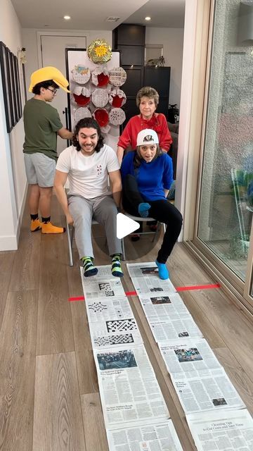 3,482 likes, 10 comments - gettishow on April 15, 2024: "Racing Newspaper Challenge 📰 #familygames #funpartygames #getti". Go, Okay, Maximus, Socks, Sausage Plinko Game Diy, Diy Sling Puck Game, Fun Family Olympic Games, Swinging Ball Into Cup Game, Toilet Paper Race Game, Indoor Obstacle Course For Adults, Donut Game Hanging, Fun Bingo Ideas, Competitive Family Games