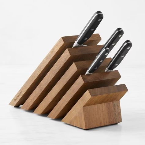 All-Clad Cutlery - Up To 30% Off | Williams Sonoma Wine And Beer Fridge, Summer Cocktail Menu, Kitchen Knife Storage, Stainless Steel Containers, Table Setting Inspiration, Slotted Spoons, Knife Storage, Kitchen Shears, Knife Holder