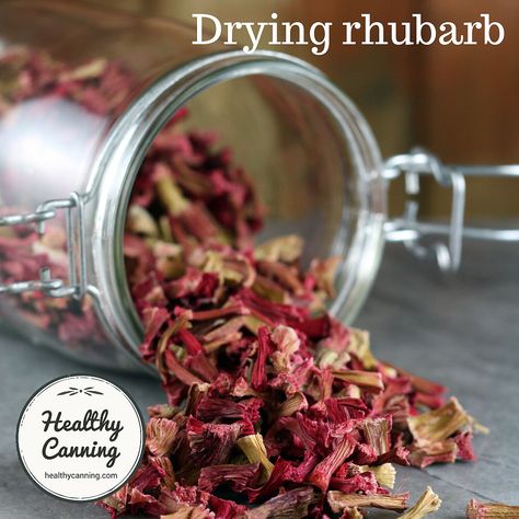 Dried Rhubarb, Rhubarb Cocktail, Healthy Canning, Recipes For Canning, Dehydrated Vegetables, Tart Filling, Jar Recipes, Salad Spinner, Homemade Stuff