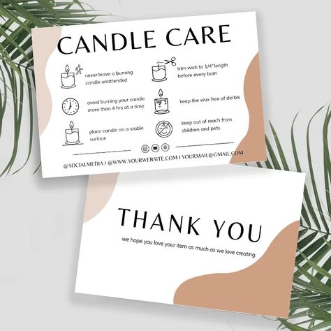 22.71US $ |Care Card Instructions for Candle Printable Candle Business Card Candle Care Insert Packaging Candle Small Business Templates| | - AliExpress Candle Business Card, Candle Small Business, Packing Candles, Diy Candle Business, Luxury Candles Packaging, Soy Candle Business, Market Setup, Small Business Templates, Candle Packaging Design