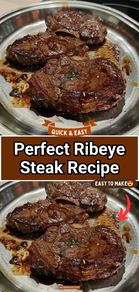 Ingredients: 2 ribeye steaks (about 1 inch thick) 2 tablespoons olive oil Salt and black pepper to taste 3 cloves garlic, minced 2 tablespoons unsalted Air Fryer Ribeye Steak Medium Rare, Easy Ribeye Steak Recipes, Ribeye Steak Recipes Oven, Best Ribeye Steak Marinade, Rib Eye Steak Recipes Oven, Ribeye Steak Marinade, Air Fryer Ribeye Steak, Air Fryer Ribeye, Beef Ribeye Steak