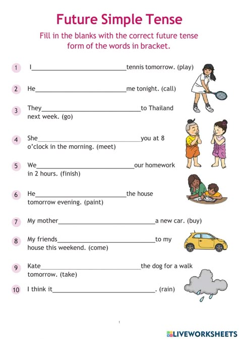 Simple Future Tense online pdf exercise Future Simple Tense, Simple Future Tense, Future Tense Verbs, English Preschool, Tense Worksheet, Eh Poems, Tenses Exercises, Worksheets 2nd Grade, Free Resume Template Word