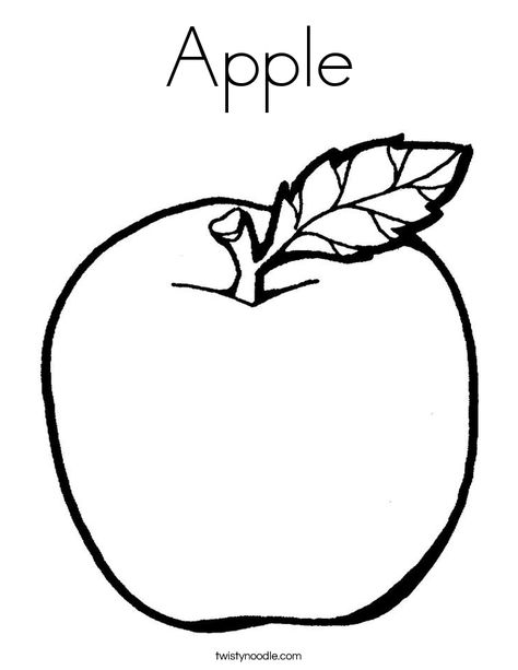 Apple Coloring Page Apple Letters, Letter A Coloring Pages, Vegetable Coloring Pages, Apple Picture, Fruit Coloring Pages, Food Coloring Pages, Apple Coloring, Printable Coloring Sheets, Alphabet Coloring Pages