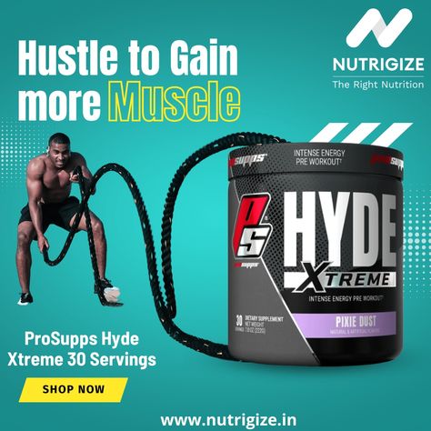 ProSupps Hyde Xtreme Pre Workout Is Formulated With Fully Transparent Ingredients Designed To Build Lean Muscle Mass, Maximize Performance, And Increase Strength In All Athletes. will promote muscular development. HYDE Pre Workout will have you entering the gym with purpose and leaving knowing you EARNED IT!! Shop now: https://bit.ly/3ItZN3g For more: www.nutrigize.in #proteinpowder #musclebuilder #musclegainer #fitness #protein #wheyprotein #gym #bodybuilding Bodybuilding Supplements Muscle Building, Pre Work Out, Different Fruits And Vegetables, Muscular Development, Mr Hyde, Muscle Builder, Dublin Airport, Mr. Hyde, Bridal Mehendi Designs Hands