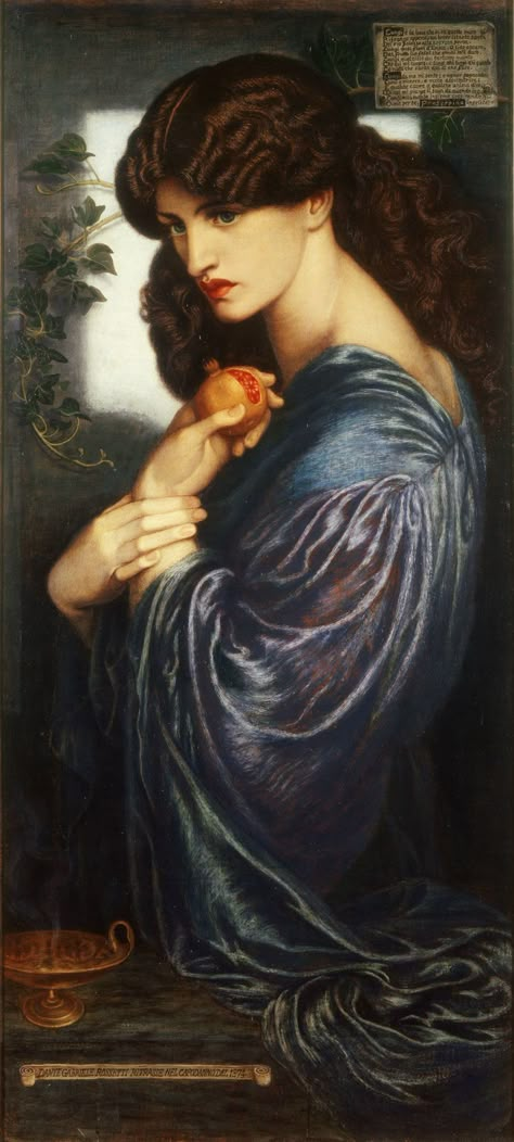 A version of Dante Gabriel Rossetti’s Proserpine to be offered at Christie’s | Christie's Blue Paintings, Pre Raphaelite Paintings, Gabriel Rossetti, Pre Raphaelite Brotherhood, Pre Raphaelite Art, Edward Burne Jones, Dante Gabriel Rossetti, John Everett Millais, Francisco Goya