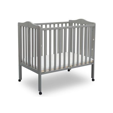 Free Shipping. Buy Delta Children Folding Portable Crib with Mattress at Walmart.com Small Baby Cribs, 3 In 1 Crib, Cribs For Small Spaces, Convertible Baby Cribs, Baby Crib Ideas, Mattress Ideas, Crib Safety, Convertible Cribs, Full Beds