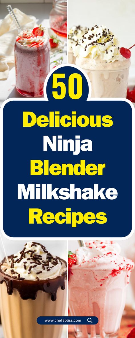 50+ Delicious Ninja Blender Milkshake Recipes for Any Occasion! Ninja Shake Recipes, Ninja Blender Dough Recipes, Ninja Milkshake Recipe, Ninja Creami Recipes Slushy, Ninja Creami Recipes Protein Shakes, Ninja Creami Milk Shakes, Blender Milkshake Recipe, Ninja Recipes Blender, Ninja Slushie Recipes Alcohol