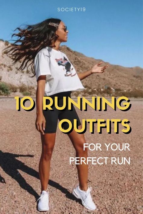 10 Running Outfits For Your Perfect Run Running Looks Women, Going On A Run Outfit, Half Marathon Outfit Fall, 5k Outfit Ideas Runners Summer, 5k Running Outfits Women, Running Outfits For Women Aesthetic, Women’s Running Outfits, Race Day Outfits Running, Cute Running Outfits For Women