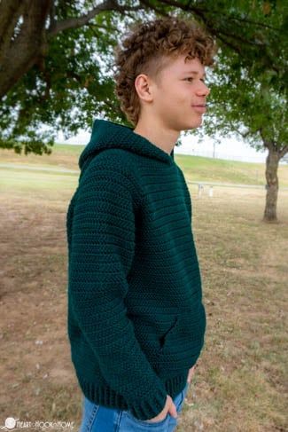 Crochet Hoodies For Men, Crocheted Hoodie Pattern Free, Men’s Crochet Pattern Free, Crochet Hoodie Pattern Free Men, Free Crochet Patterns Mens Sweaters, Men's Crochet Hoodie Free Pattern, Crochet Poncho Men, Men’s Crochet Hoodie Pattern, Knitting Men Sweater