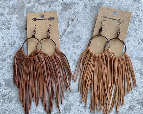 Mustard leather fringe earrings leather earrings fringe | Etsy Leather Fringe Earrings, Cowgirl Earrings, Staple Earrings, Diy Leather Earrings, Diy Earrings Polymer Clay, Chunky Jewelry, Earrings Inspiration, Earrings Polymer Clay, Western Jewelry