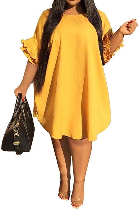 These Amazon Summer Plus Size Dresses Are Perfect For A Staycation Big Size Dress, Plus Size Summer Dresses, Midi Dress Plus Size, Classy Dress Outfits, Plus Size Clothes, Plus Size Fashion For Women, Plus Size Summer, Curvy Girl Fashion, Curvy Girl Outfits