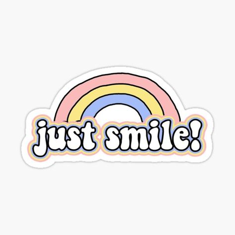 Smile Sticker Aesthetic, 2024 Sticker Design, Senior Stickers, Stickers Smile, Thanks Sticker, 2024 Stickers, Positive Stickers, Smile Sticker, Sticker Quotes