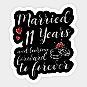 11 Year Wedding Anniversary Him Her Just Married 11 Years - 11 Year - Posters and Art Prints | TeePublic 11 Year Wedding Anniversary, 50 Years Married, 11 Year Anniversary Gift, 11 Year Anniversary, 11th Anniversary Gifts, 11th Wedding Anniversary, 11th Anniversary, Just Married, Wedding Anniversary